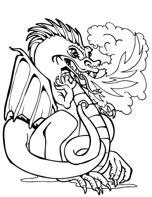 Раскраска: дракон (Персонажи) #148420 - Бесплатные раскраски для печати