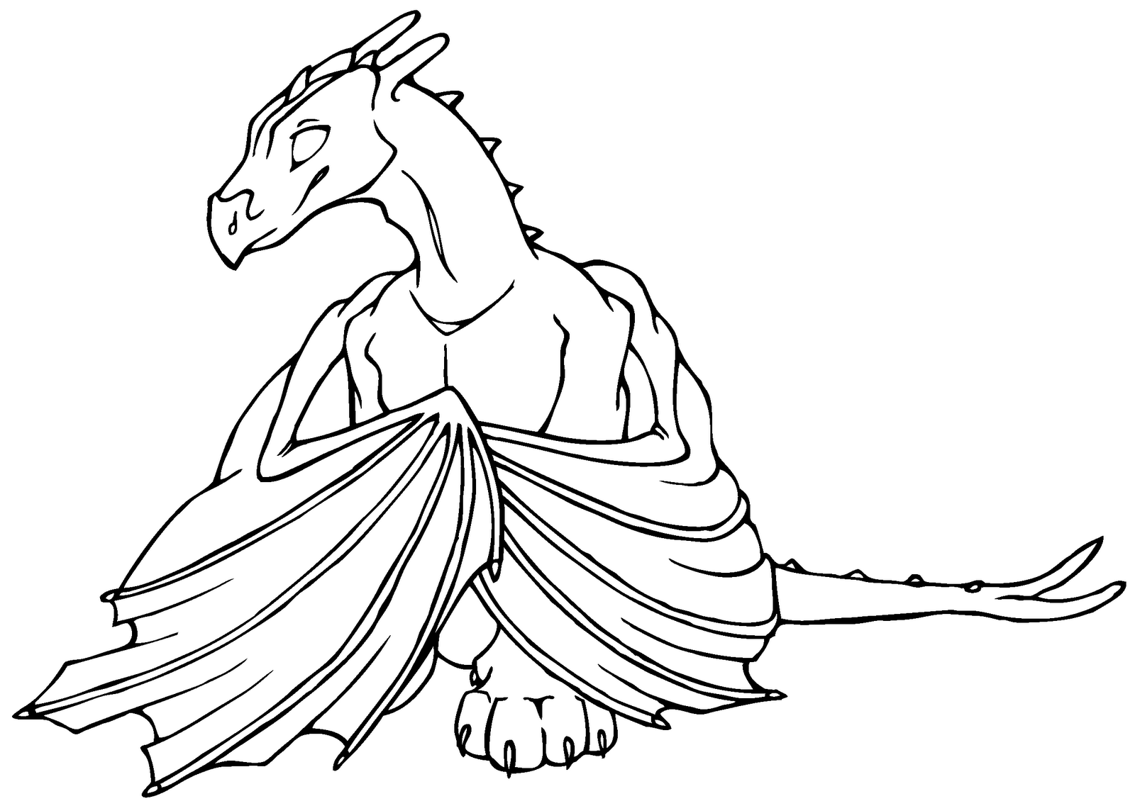 Раскраска: дракон (Персонажи) #148449 - Бесплатные раскраски для печати