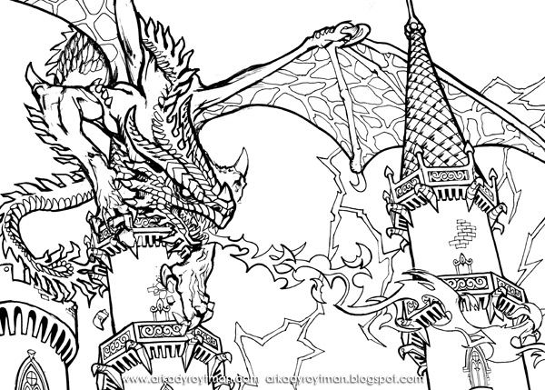 Раскраска: дракон (Персонажи) #148518 - Бесплатные раскраски для печати
