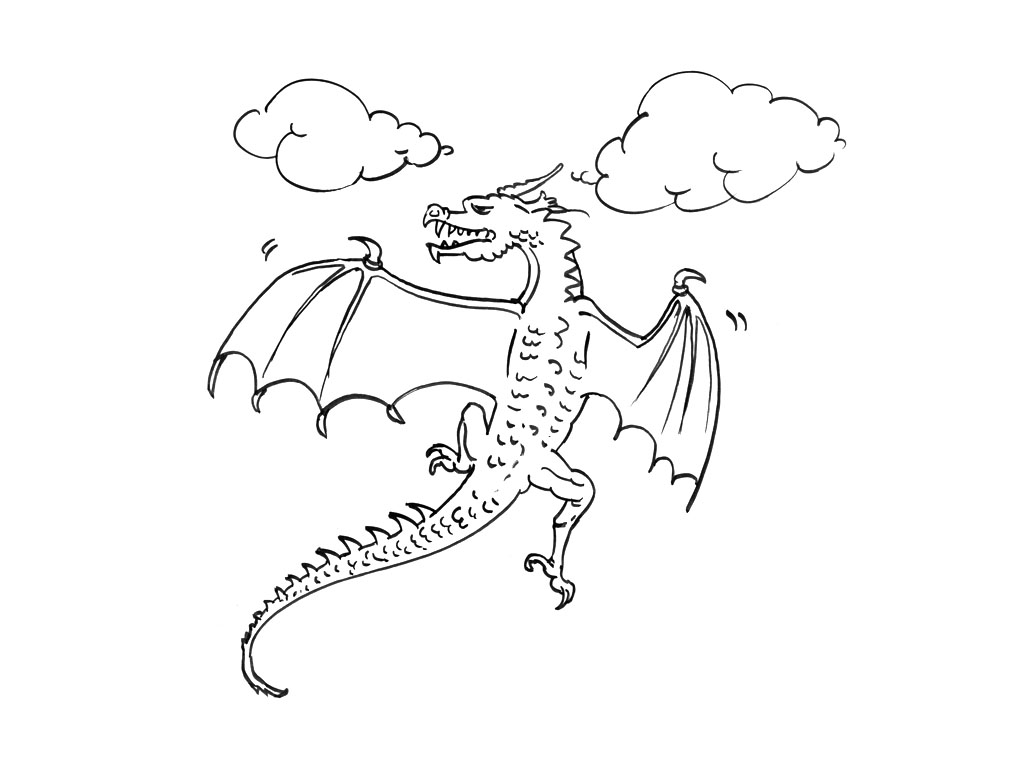 Раскраска: дракон (Персонажи) #148617 - Бесплатные раскраски для печати