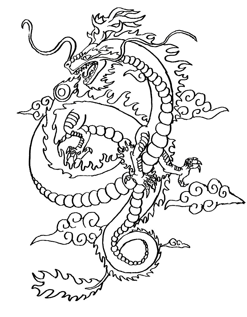 Раскраска: дракон (Персонажи) #148619 - Бесплатные раскраски для печати