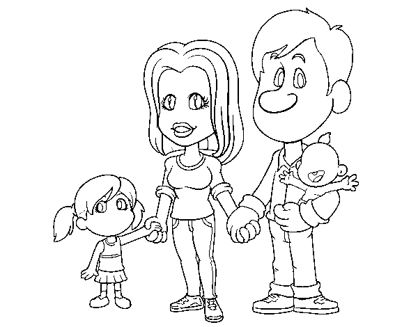 Раскраска: семья (Персонажи) #95216 - Бесплатные раскраски для печати