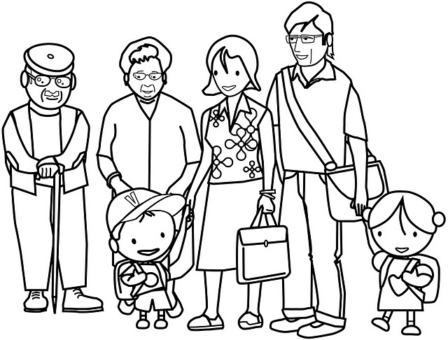 Раскраска: семья (Персонажи) #95285 - Бесплатные раскраски для печати