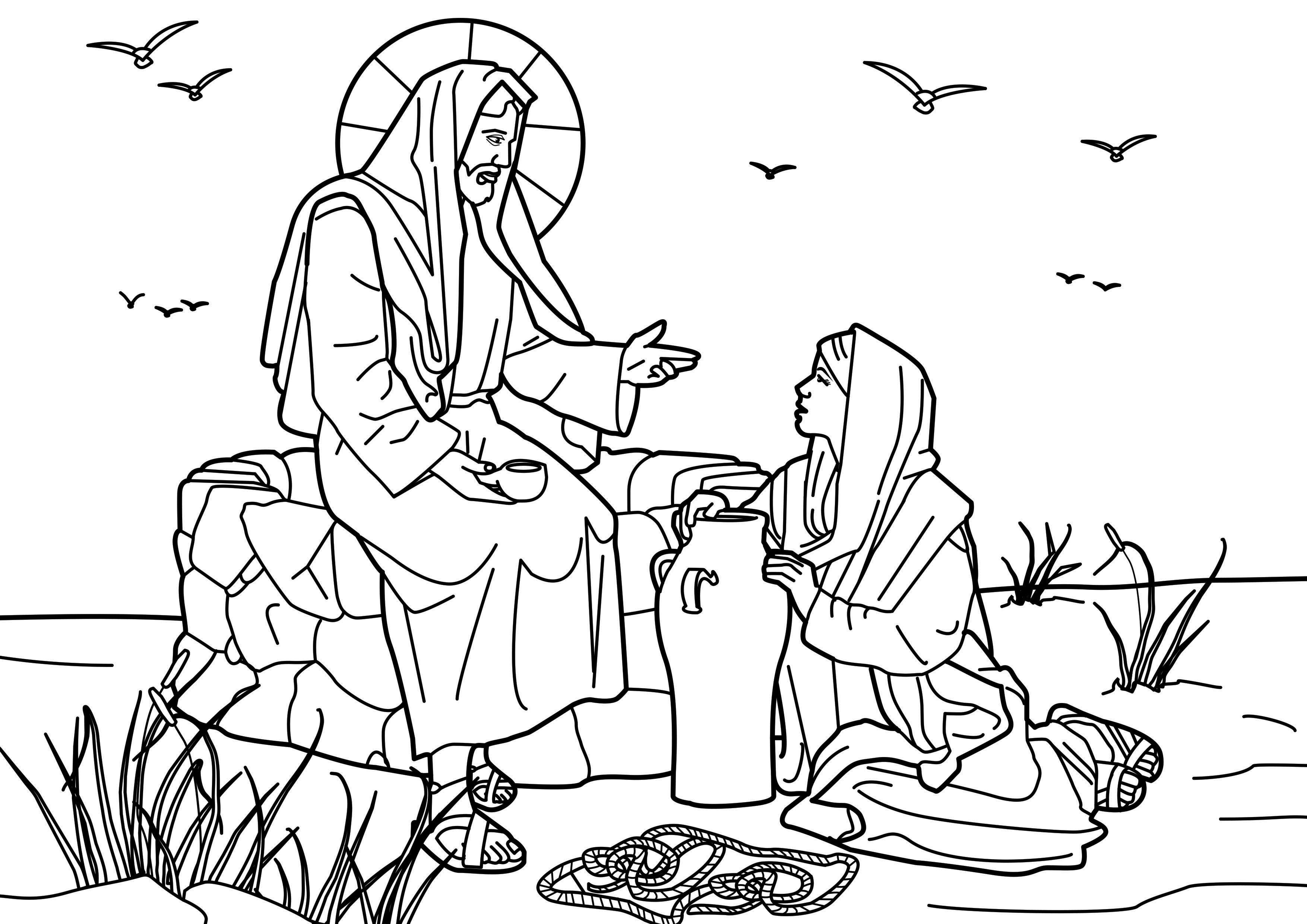 Раскраска: Иисус (Персонажи) #99029 - Бесплатные раскраски для печати