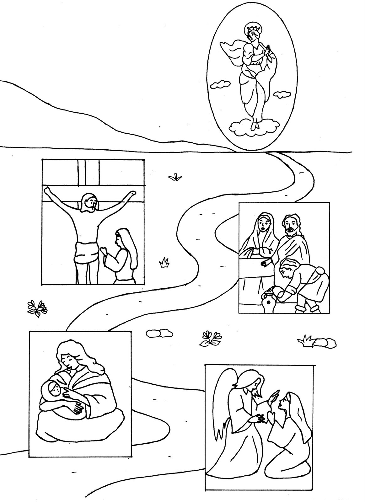 Раскраска: Иисус (Персонажи) #99147 - Бесплатные раскраски для печати