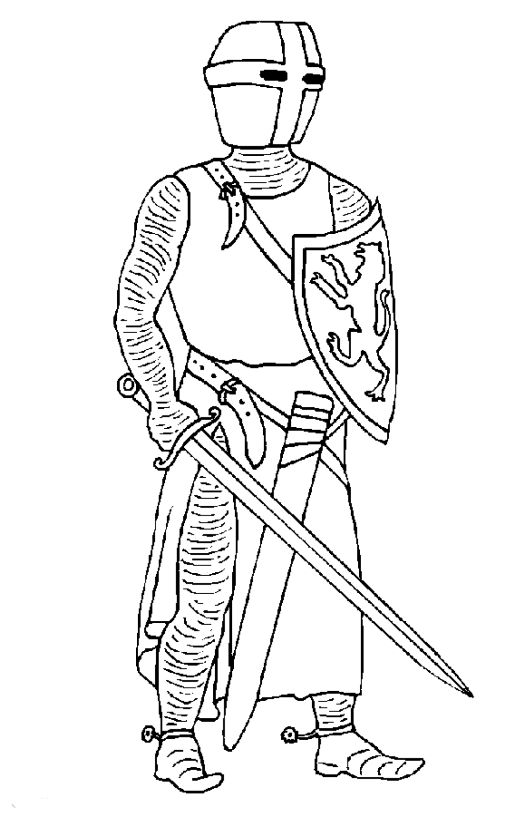 Раскраска: рыцарь (Персонажи) #86892 - Бесплатные раскраски для печати