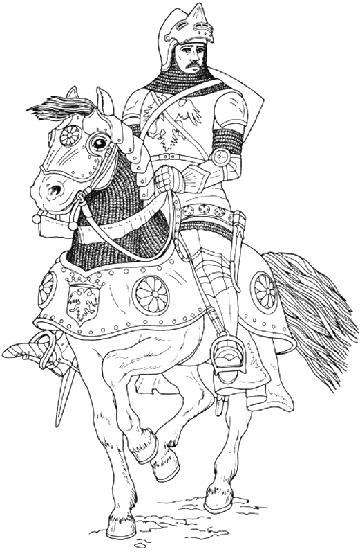 Раскраска: рыцарь (Персонажи) #86903 - Бесплатные раскраски для печати