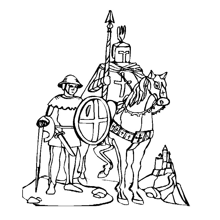 Раскраска: рыцарь (Персонажи) #86920 - Бесплатные раскраски для печати