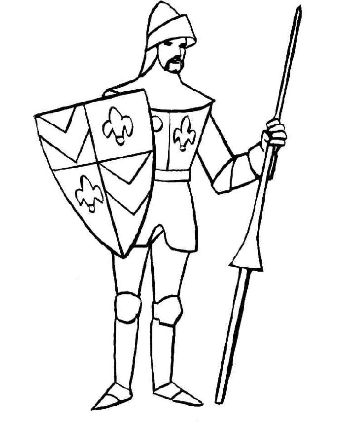 Раскраска: рыцарь (Персонажи) #86922 - Бесплатные раскраски для печати