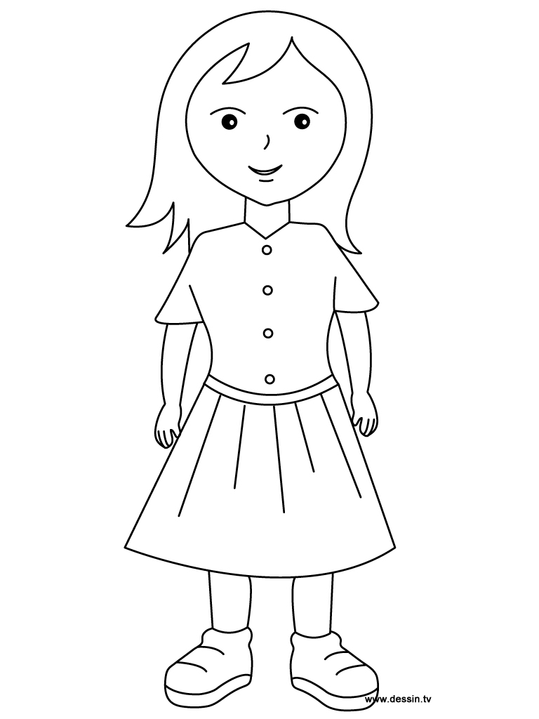 Раскраска: маленькая девочка (Персонажи) #96503 - Бесплатные раскраски для печати