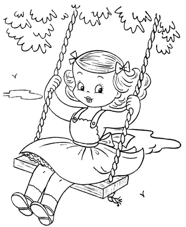 Раскраска: маленькая девочка (Персонажи) #96511 - Бесплатные раскраски для печати