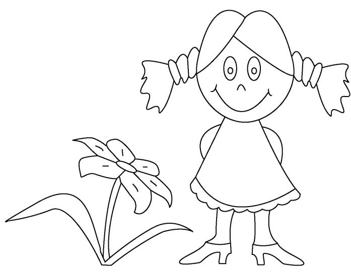 Раскраска: маленькая девочка (Персонажи) #96526 - Бесплатные раскраски для печати