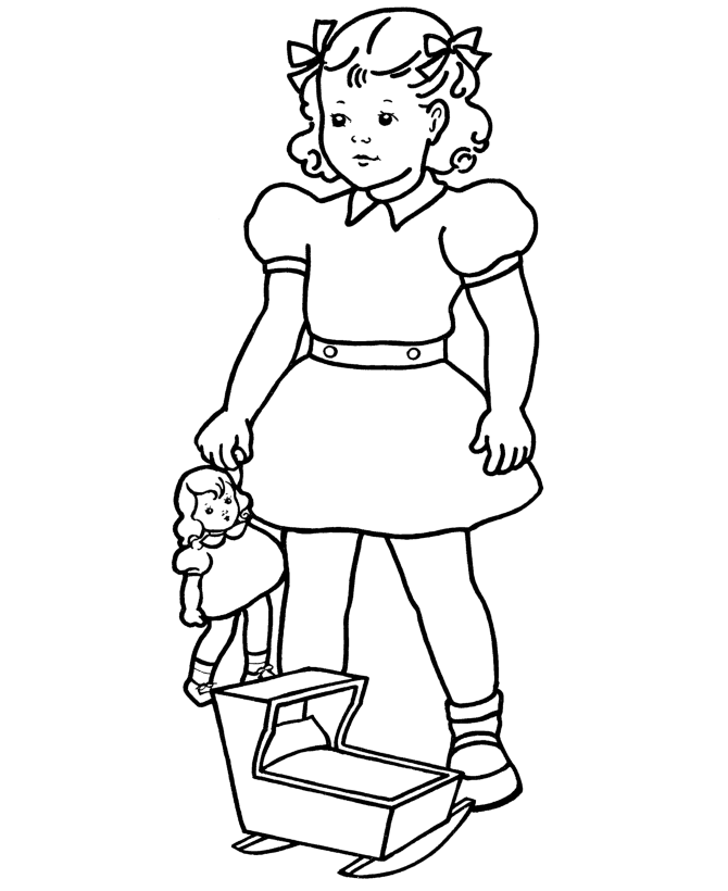 Раскраска: маленькая девочка (Персонажи) #96529 - Бесплатные раскраски для печати