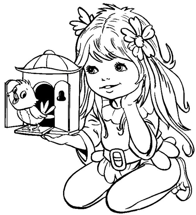 Раскраска: маленькая девочка (Персонажи) #96539 - Бесплатные раскраски для печати
