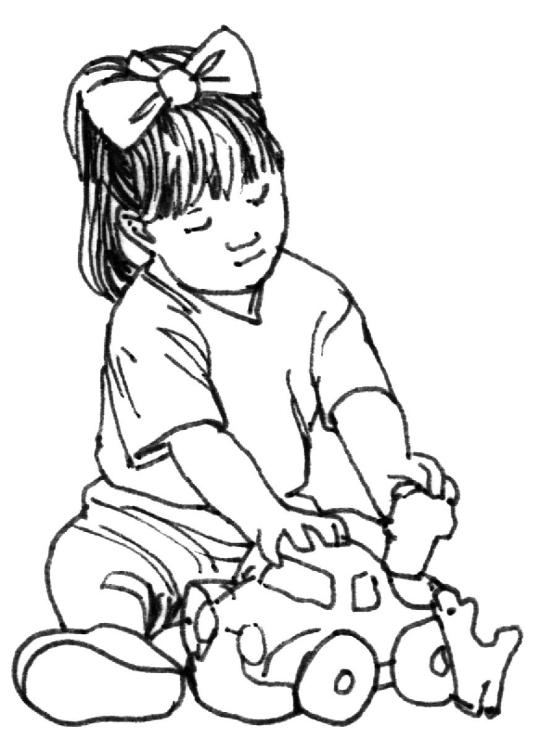 Раскраска: маленькая девочка (Персонажи) #96560 - Бесплатные раскраски для печати