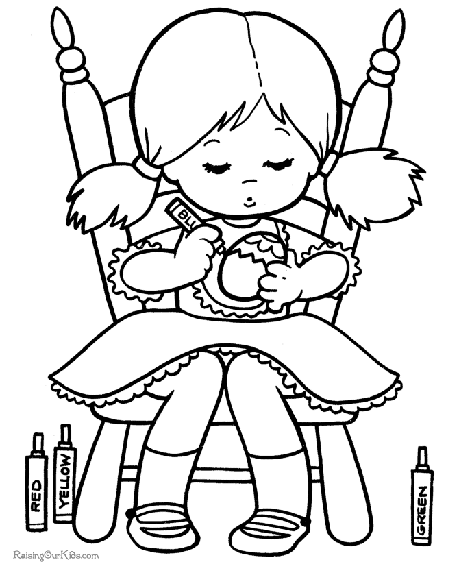 Раскраска: маленькая девочка (Персонажи) #96598 - Бесплатные раскраски для печати