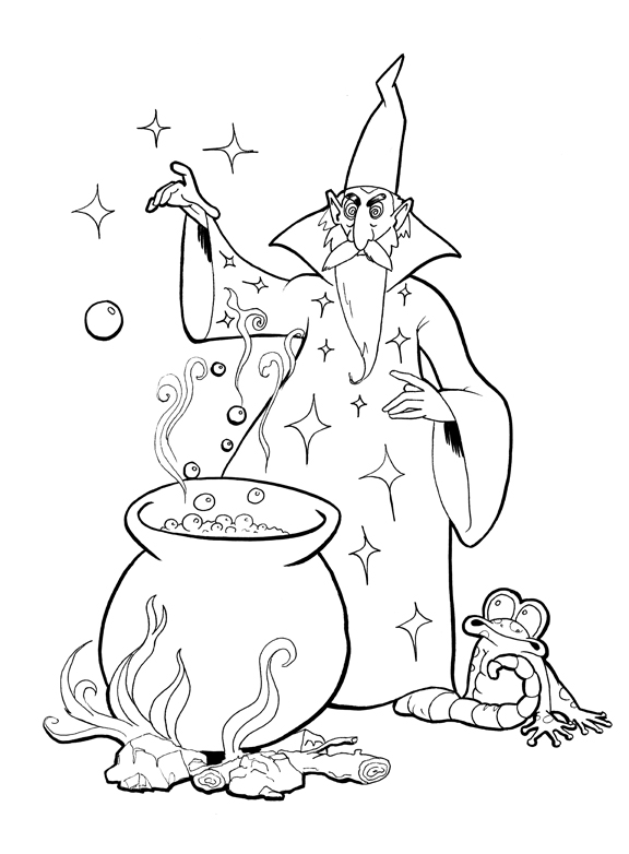 Раскраска: волшебник (Персонажи) #100802 - Бесплатные раскраски для печати