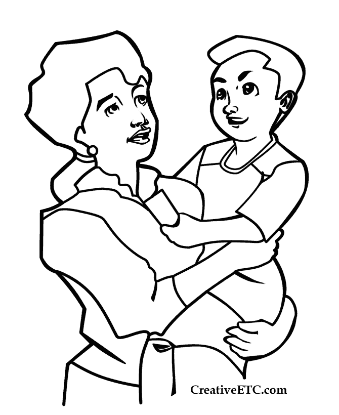 Раскраска: мама (Персонажи) #101135 - Бесплатные раскраски для печати