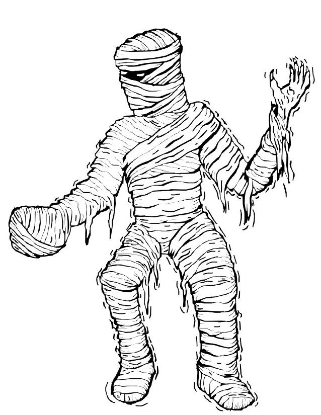 Раскраска: мумия (Персонажи) #147657 - Бесплатные раскраски для печати