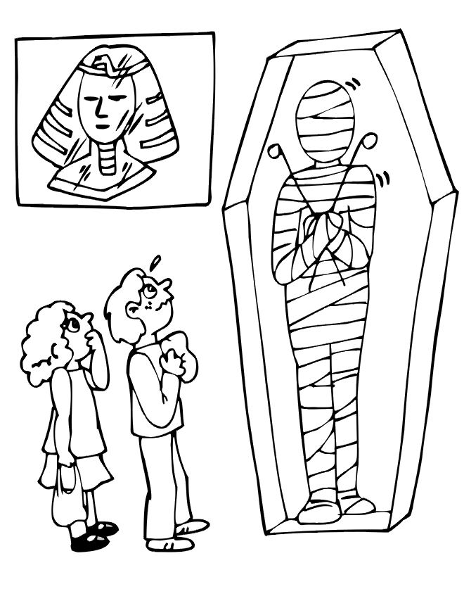 Раскраска: мумия (Персонажи) #147672 - Бесплатные раскраски для печати