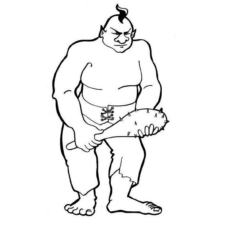 Раскраска: великан-людоед (Персонажи) #102794 - Бесплатные раскраски для печати