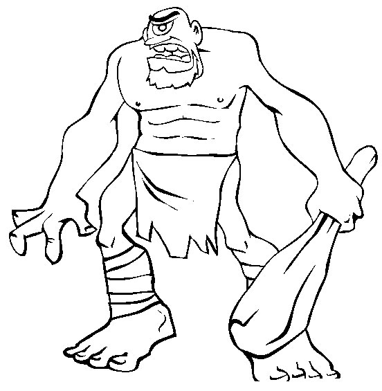 Раскраска: великан-людоед (Персонажи) #102812 - Бесплатные раскраски для печати