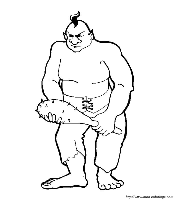 Раскраска: великан-людоед (Персонажи) #102814 - Бесплатные раскраски для печати