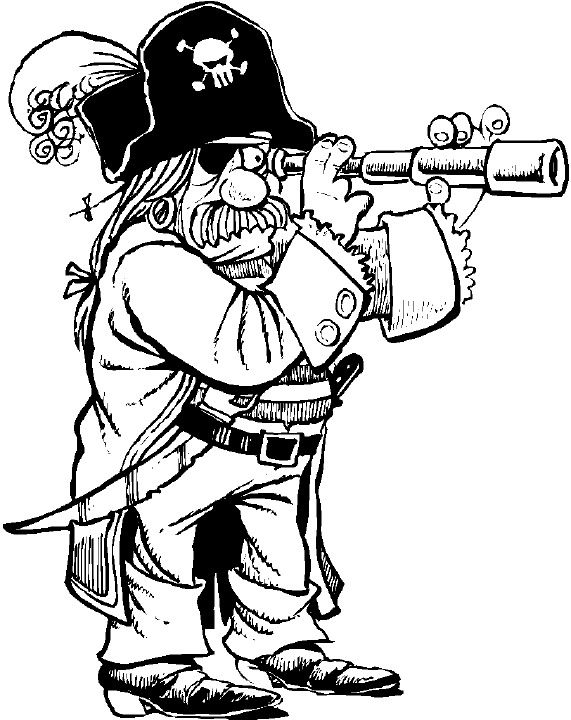 Раскраска: пират (Персонажи) #105020 - Бесплатные раскраски для печати