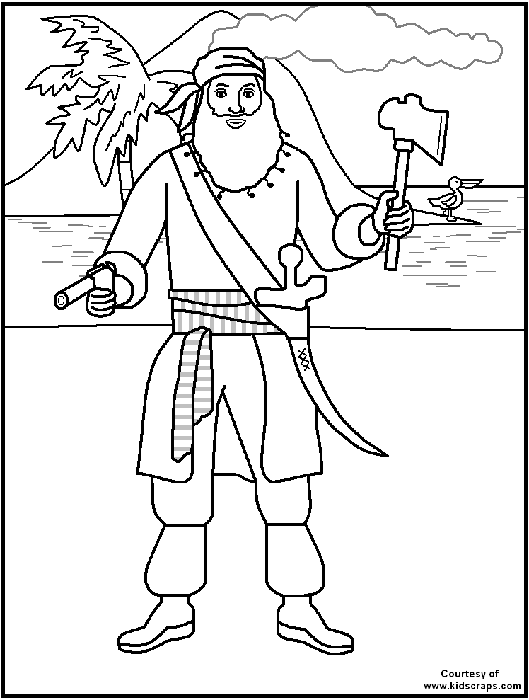 Раскраска: пират (Персонажи) #105097 - Бесплатные раскраски для печати