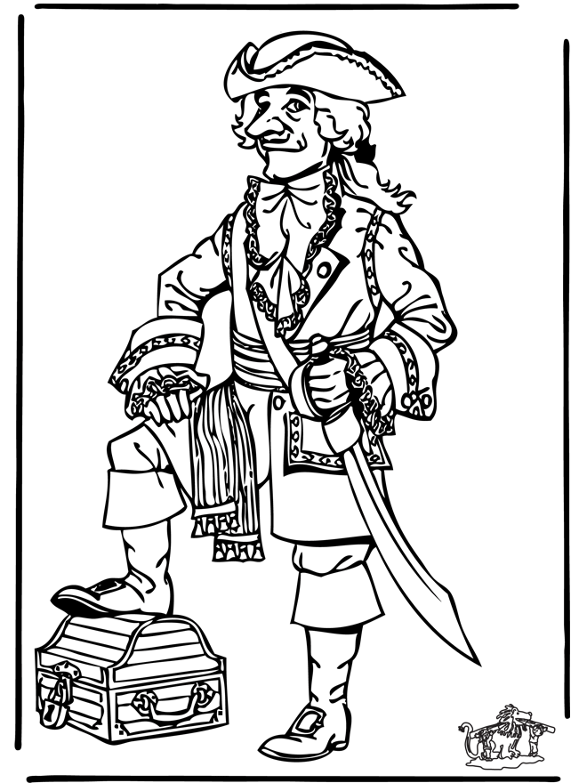 Раскраска: пират (Персонажи) #105114 - Бесплатные раскраски для печати