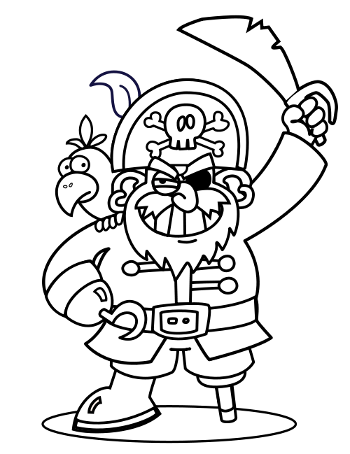 Раскраска: пират (Персонажи) #105210 - Бесплатные раскраски для печати