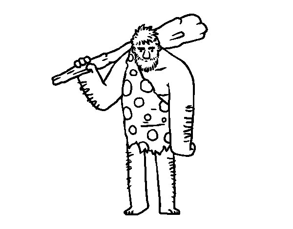 Раскраска: Доисторический человек (Персонажи) #150201 - Бесплатные раскраски для печати