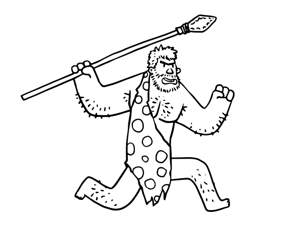 Раскраска: Доисторический человек (Персонажи) #150416 - Бесплатные раскраски для печати