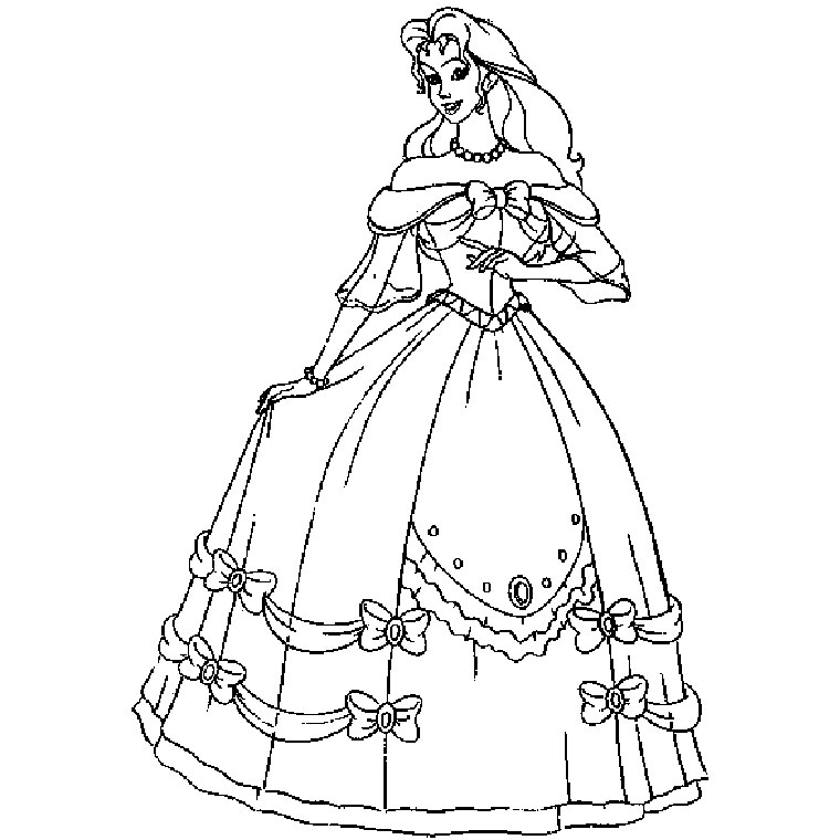 Pаскраска принцесса #85386 (Персонажи) – Раскраски для печати.