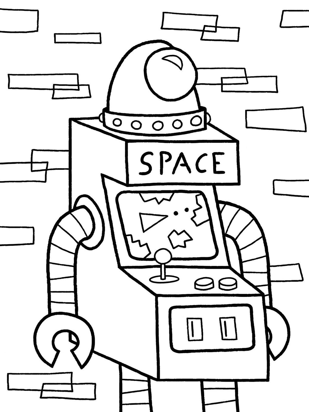 Раскраска: робот (Персонажи) #106643 - Бесплатные раскраски для печати