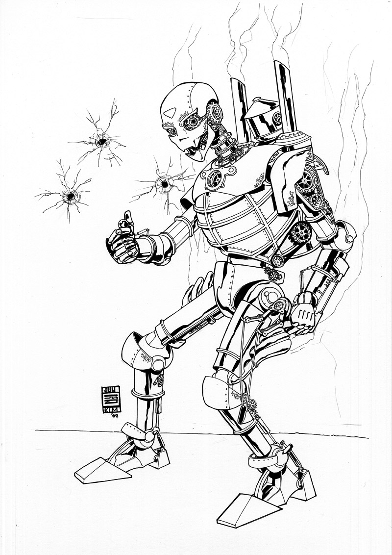 Раскраска: робот (Персонажи) #106833 - Бесплатные раскраски для печати