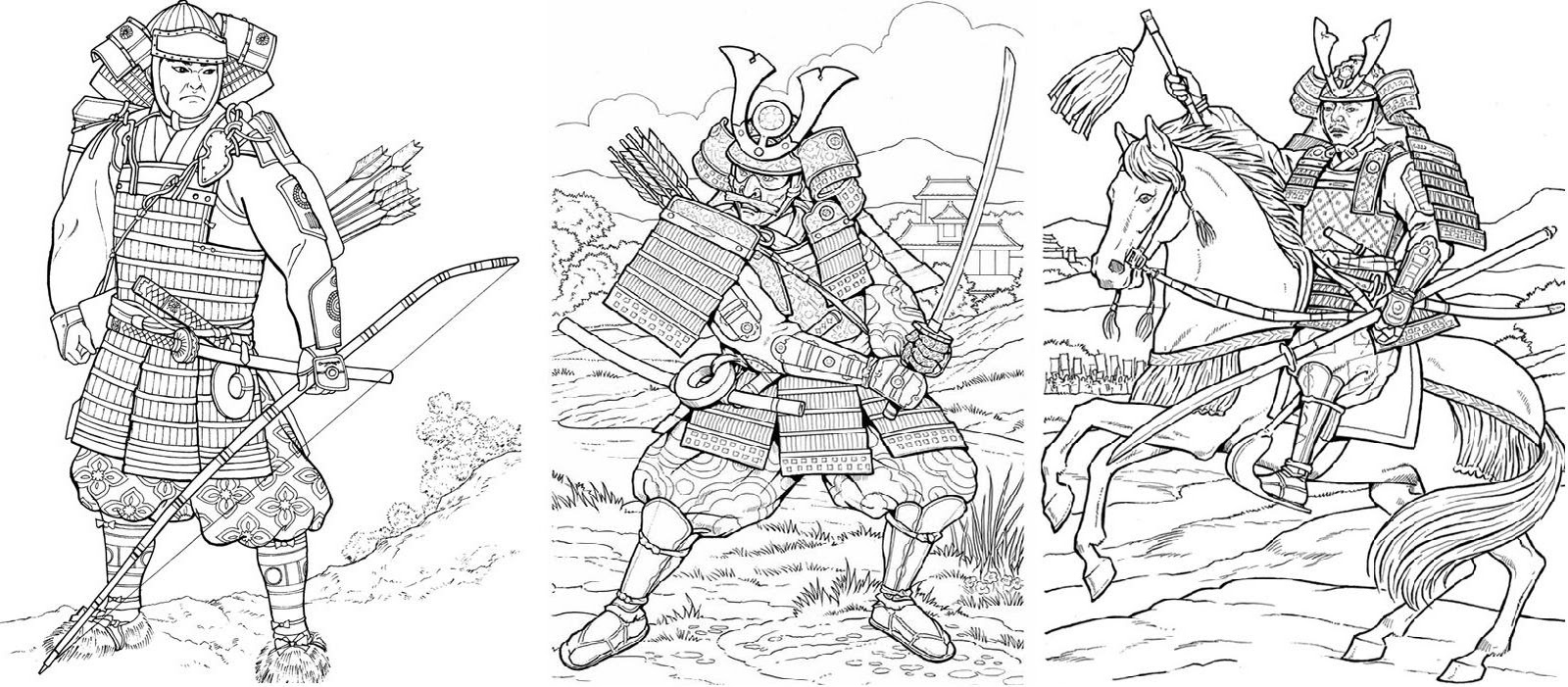 Раскраска: самурай (Персонажи) #107291 - Бесплатные раскраски для печати