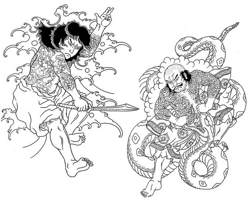 Раскраска: самурай (Персонажи) #107342 - Бесплатные раскраски для печати