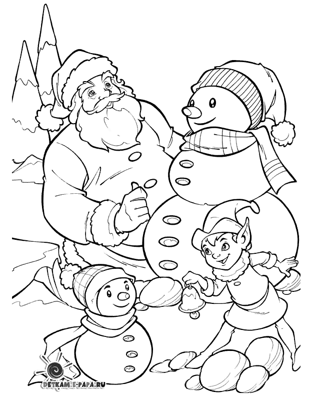 Раскраска: Дед мороз (Персонажи) #104836 - Бесплатные раскраски для печати