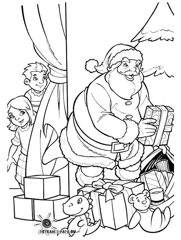 Раскраска: Дед мороз (Персонажи) #104883 - Бесплатные раскраски для печати