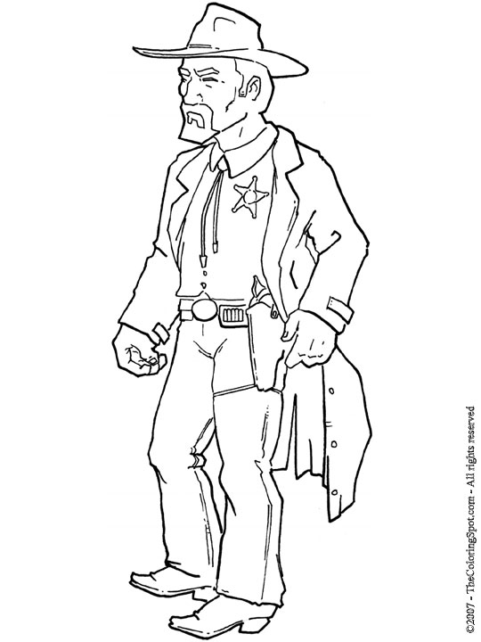 Раскраска: шериф (Персонажи) #107436 - Бесплатные раскраски для печати