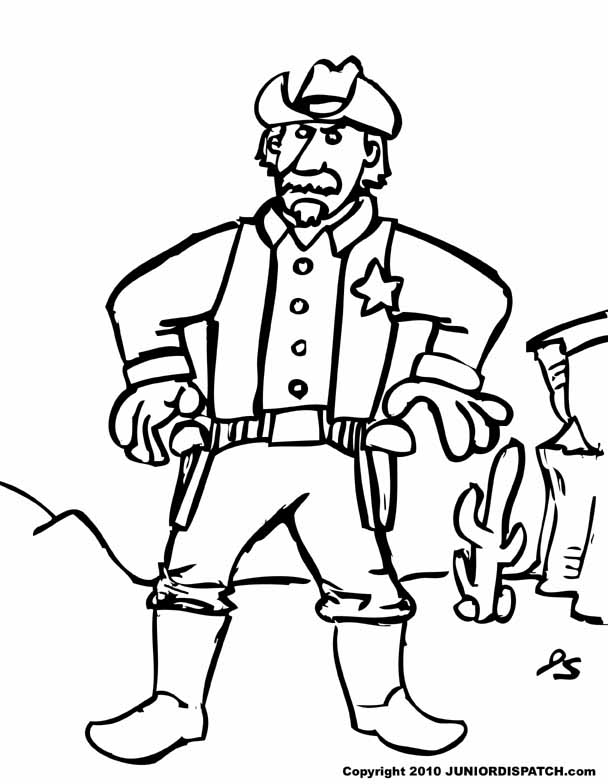 Раскраска: шериф (Персонажи) #107438 - Бесплатные раскраски для печати