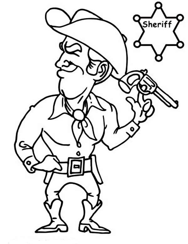 Раскраска: шериф (Персонажи) #107501 - Бесплатные раскраски для печати