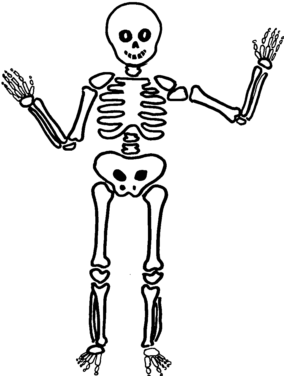 Раскраска: скелет (Персонажи) #147408 - Бесплатные раскраски для печати