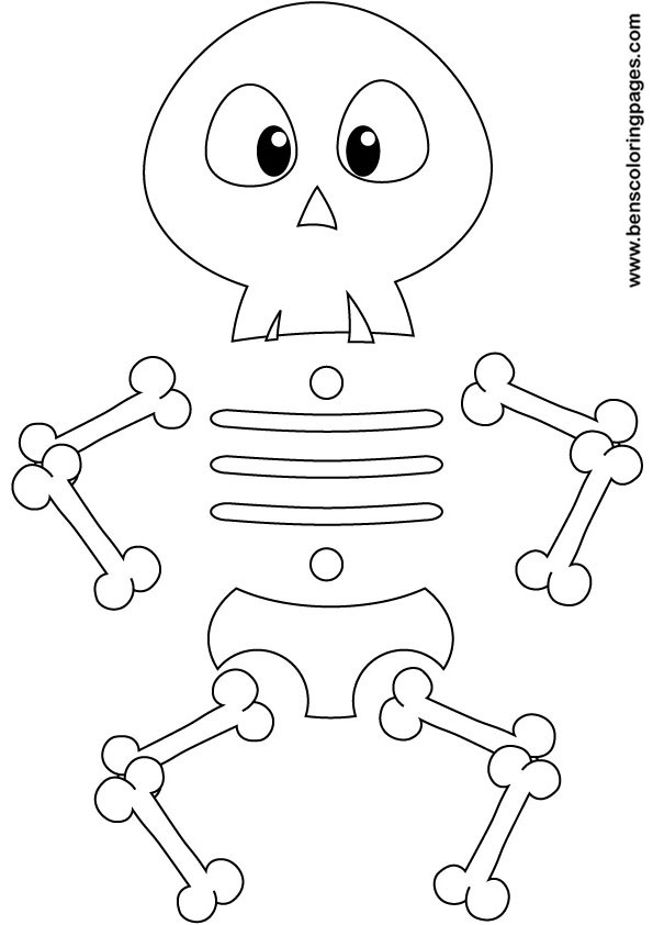 Раскраска: скелет (Персонажи) #147435 - Бесплатные раскраски для печати