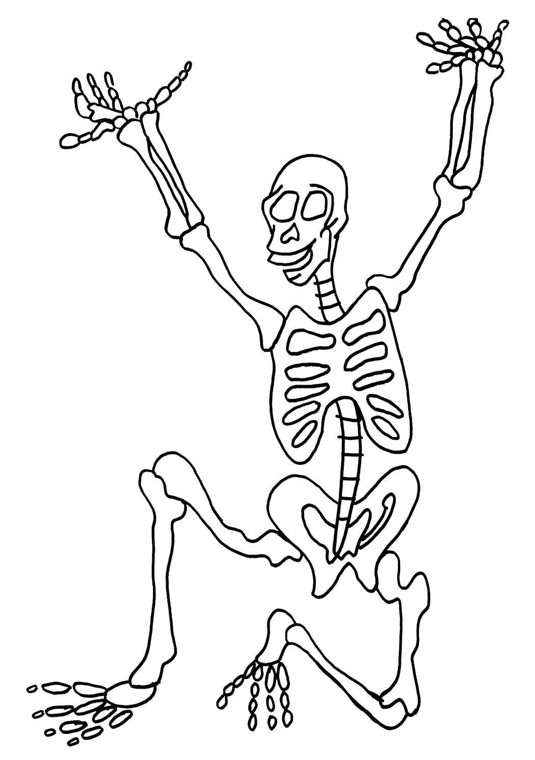 Раскраска: скелет (Персонажи) #147439 - Бесплатные раскраски для печати