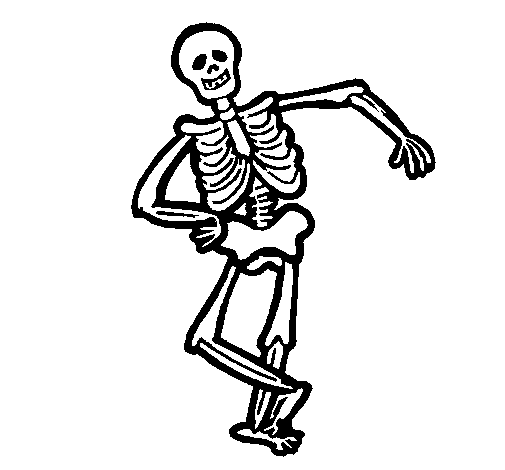 Раскраска Скелет из Майнкрафт