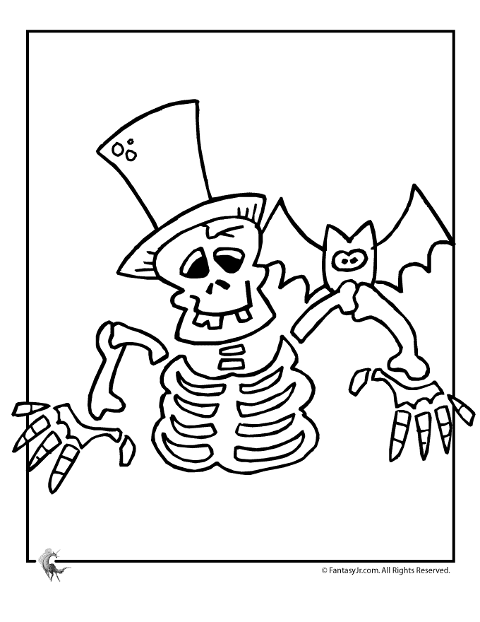 Раскраска: скелет (Персонажи) #147496 - Бесплатные раскраски для печати
