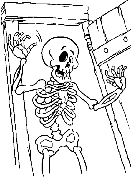 Раскраска: скелет (Персонажи) #147547 - Бесплатные раскраски для печати