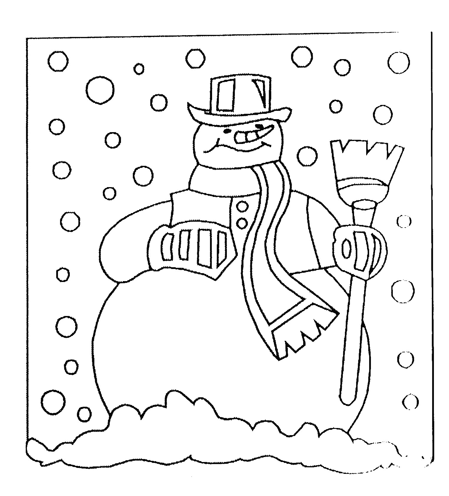 Раскраска: снеговик (Персонажи) #89177 - Бесплатные раскраски для печати